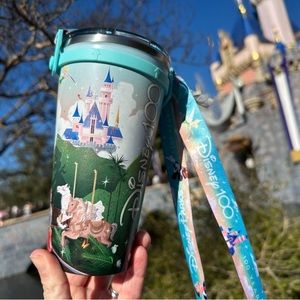 Disney 100 Years of Wonder Stainless Steel Tumbler Walt Disney and Mickey Mouse